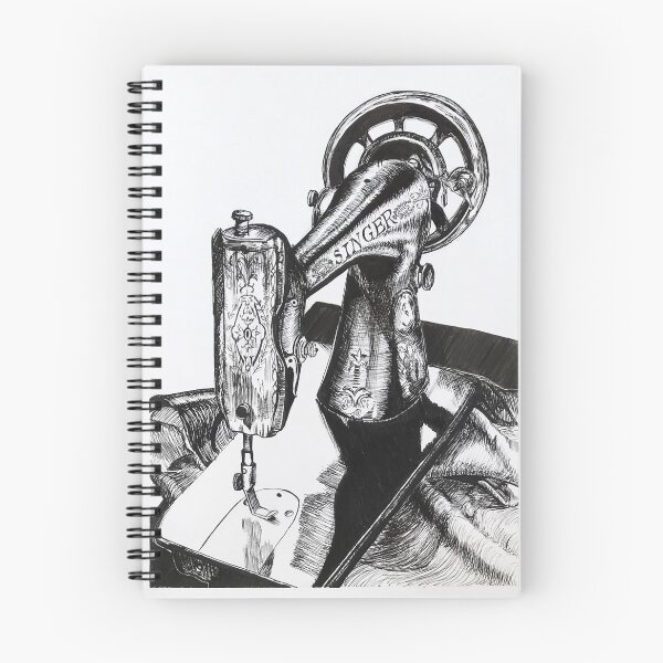 Item preview, Sewing Machine Pen Drawing  designed and sold by rebeccartt.