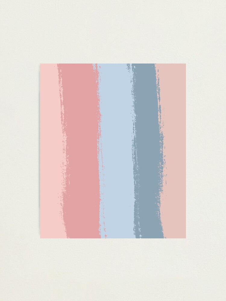 Paint Brush Strokes Color Palette II (Vintage 70's Pastel Color Scheme) |  Photographic Print