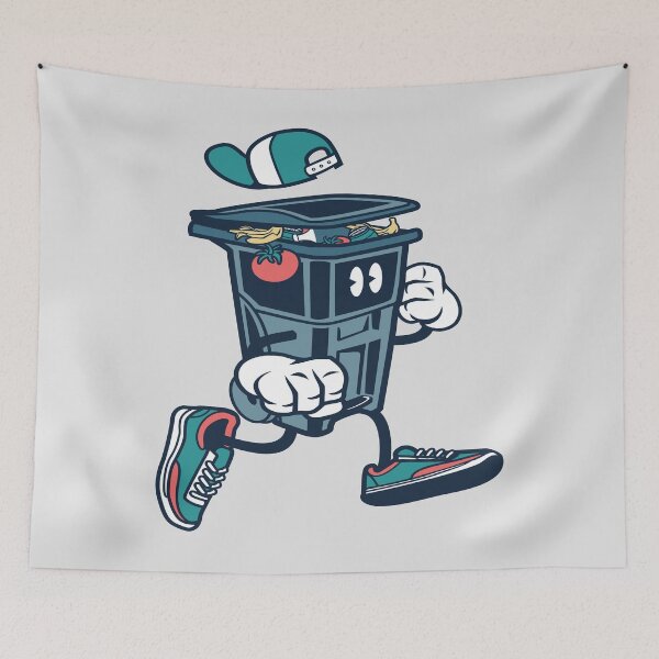 Item preview, Trash can cartoon designed and sold by cartoonbug.