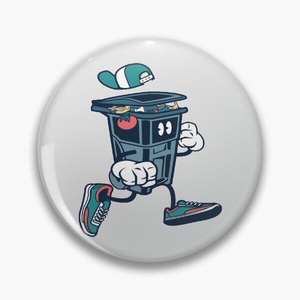 Item preview, Trash can cartoon designed and sold by cartoonbug.