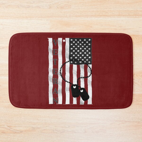 Item preview, Veteran Flag Color Name Tag Graphic Design - Happy July 4th - Best Father Gift Idea - Independence Day  designed and sold by family1ststore.