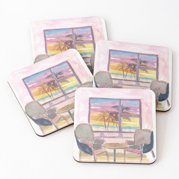 Item preview, Cozy Panorama Window To Sunset and Beach designed and sold by artshop77.