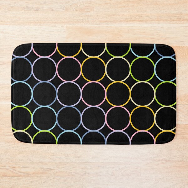 Item preview, Pastel Rainbow Circles Black  designed and sold by lornakay.