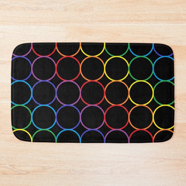 Item preview, Rainbow Circles Black   designed and sold by lornakay.