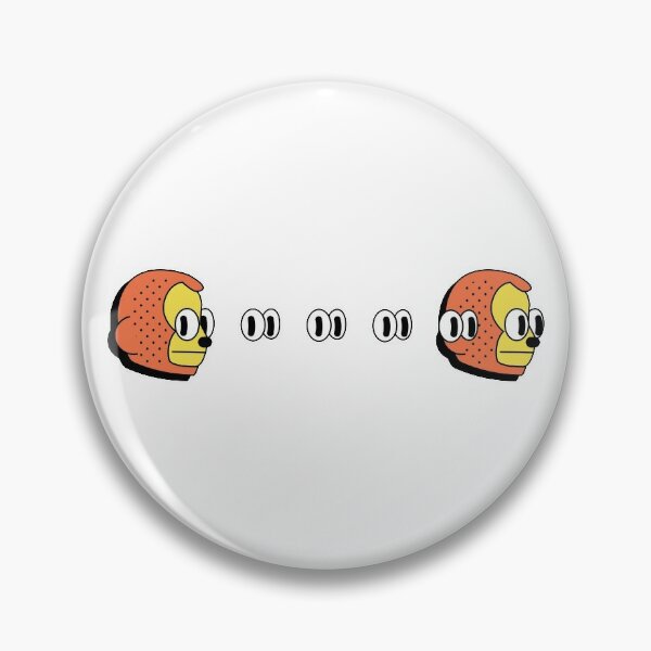 Side Eye Puppet Meme Large 2.25 Inch Pinback Button 