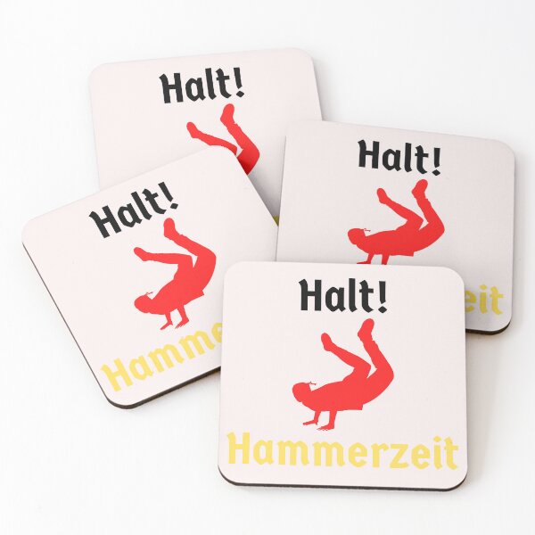 Item preview, Stop Hammer Time Deutsch Halt Hammerzeit German Flag Colours designed and sold by Time4German.
