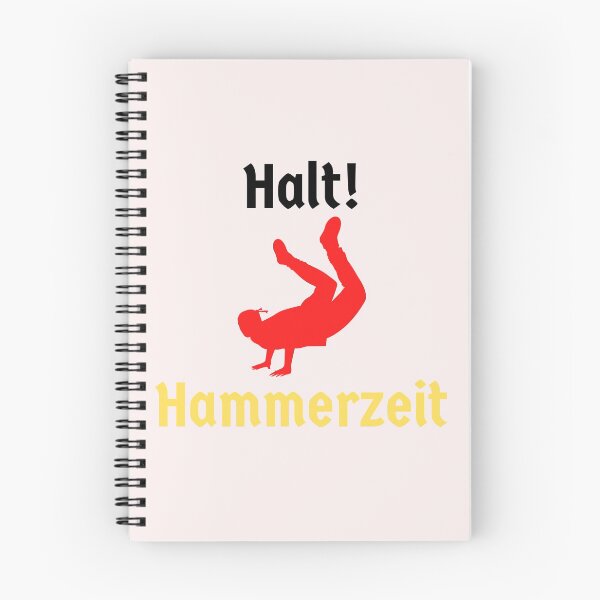 Item preview, Stop Hammer Time Deutsch Halt Hammerzeit German Flag Colours designed and sold by Time4German.