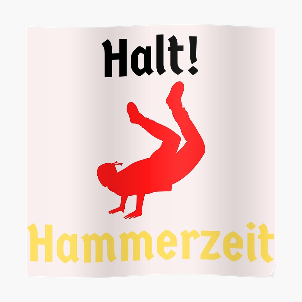 Stop Hammer Time Deutsch Halt Hammerzeit German Flag Colours Sticker By Time4german Redbubble
