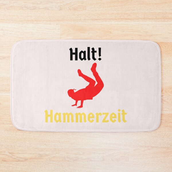 Item preview, Stop Hammer Time Deutsch Halt Hammerzeit German Flag Colours designed and sold by Time4German.