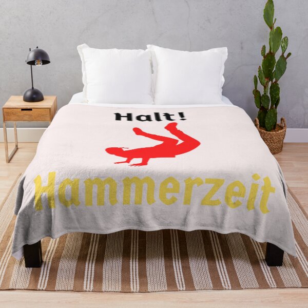 Item preview, Stop Hammer Time Deutsch Halt Hammerzeit German Flag Colours designed and sold by Time4German.