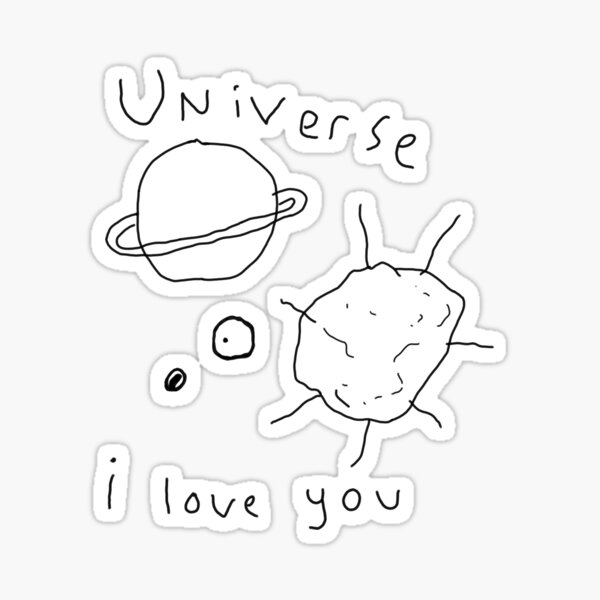 Vista previa del artículo con la obra «Universo te amo», diseñado y vendido por EshaGupta.