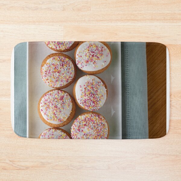 Item preview, Iced Fairy Cakes in a row top down designed and sold by Karrakunga.