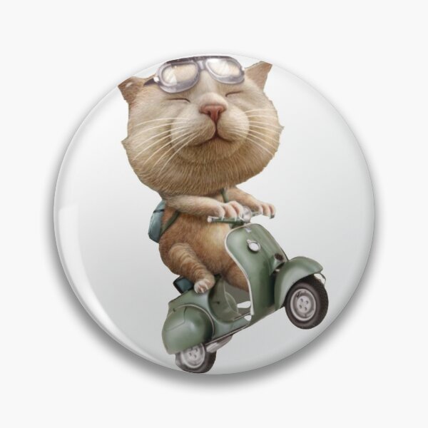 Item preview, Cat on a motorcycle designed and sold by Yariloartur.