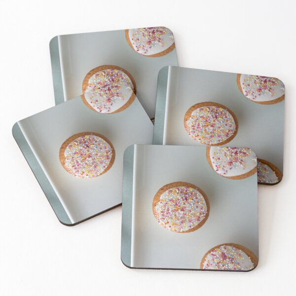 Item preview, Three Iced Fairy Cakes on a white tray designed and sold by Karrakunga.