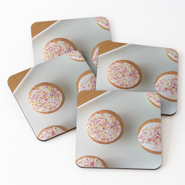 Item preview, Four Iced Fairy Cakes on a white tray designed and sold by Karrakunga.
