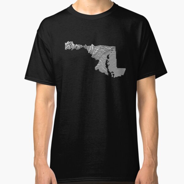 Maryland - Unknown Elevations (Without Text) Joy Plot Map Classic T-Shirt
