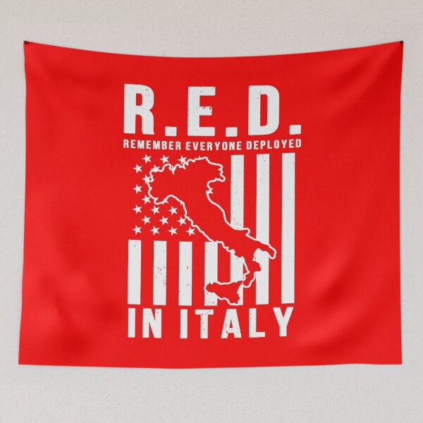 Item preview, RED Friday Remember Everyone Deployed in Italy designed and sold by Gold Wings Tees.