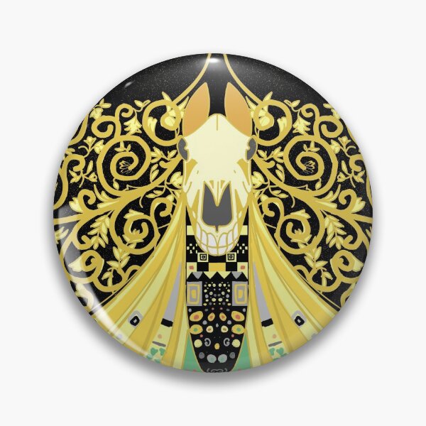 Item preview, A Klimt inspired Mari Lwyd  designed and sold by skullsandsheets.