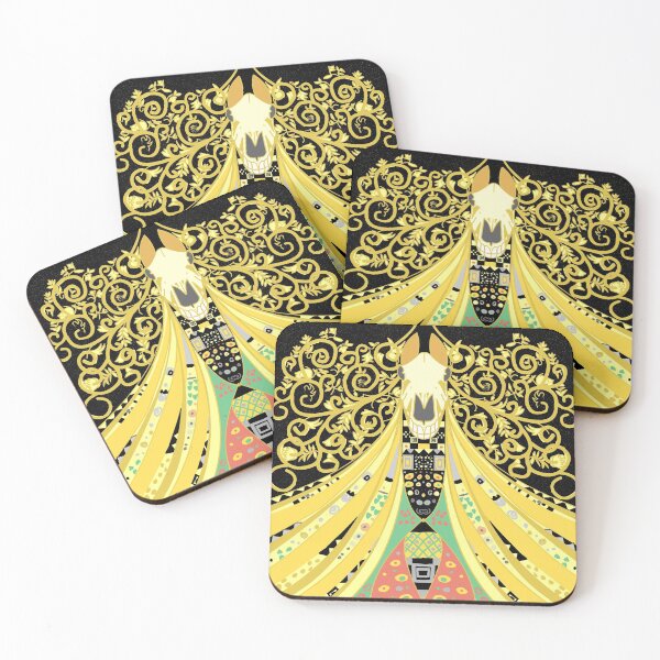 Item preview, A Klimt inspired Mari Lwyd  designed and sold by skullsandsheets.