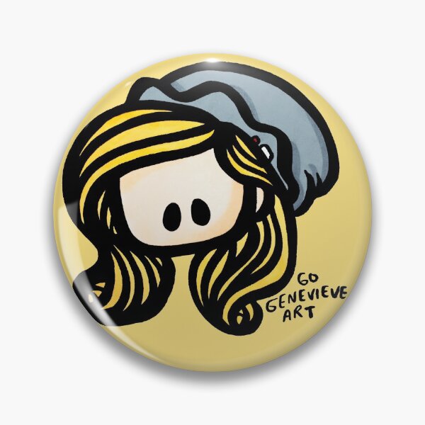 Blonde Girl in Beanie Pin