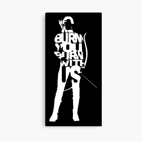 If we burn you burn with us. White Canvas Print