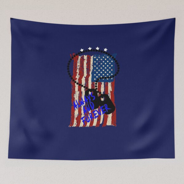 Item preview, Veteran Always and Forever Flag Color Name Tag Graphic Design - Happy July 4th - Best Father Gift Idea - Independence Day  designed and sold by family1ststore.
