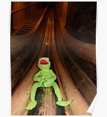 Frog Kermit Slip Mine Salt Mine Poster