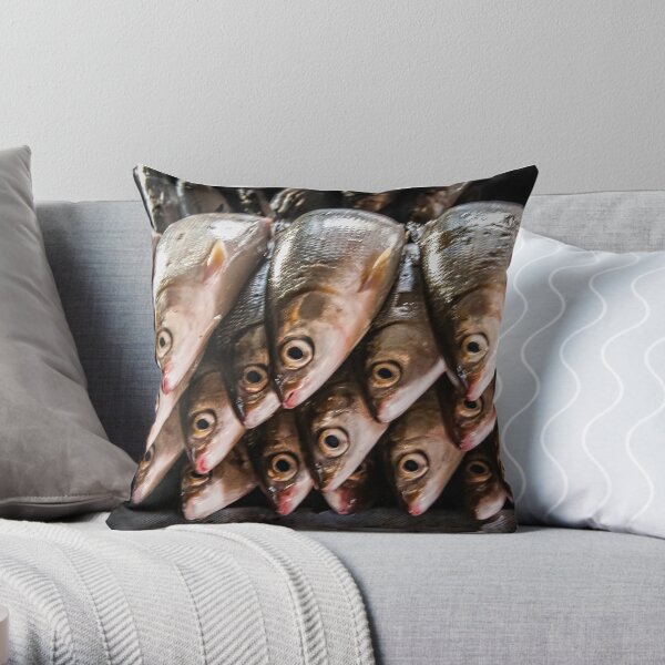 Fish for sale Throw Pillow
