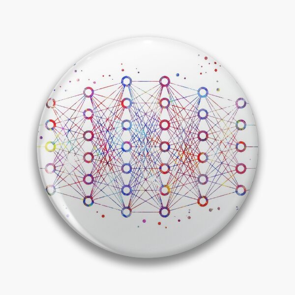 Item preview, Deep neural network, neural network, watercolor deep neural network designed and sold by Rosaliartbook.