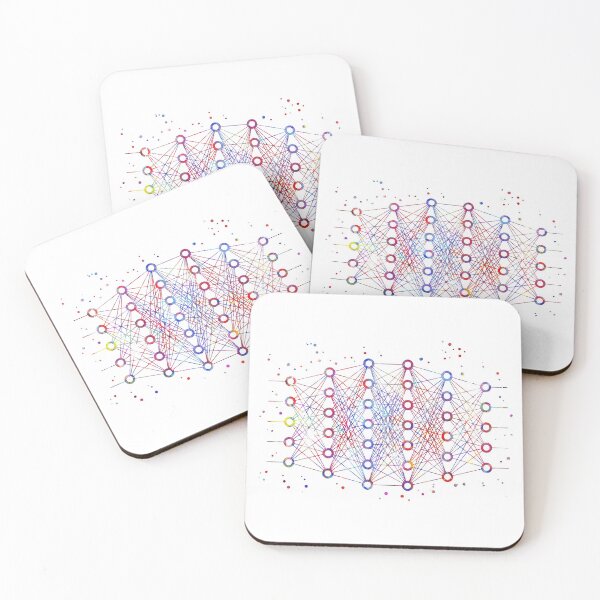 Item preview, Deep neural network, neural network, watercolor deep neural network designed and sold by Rosaliartbook.