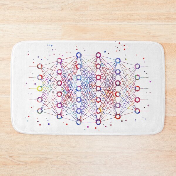 Item preview, Deep neural network, neural network, watercolor deep neural network designed and sold by Rosaliartbook.