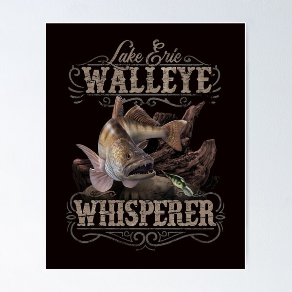 Lake Erie Walleye Whisperer Vintage Fishing Sticker by Markus Ziegler