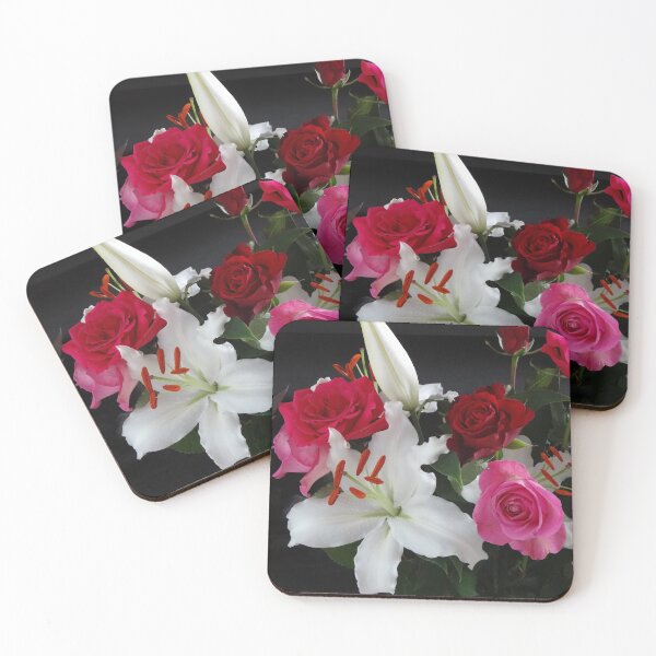 Item preview, Bouquet of roses and lilies designed and sold by cuisinecat2.