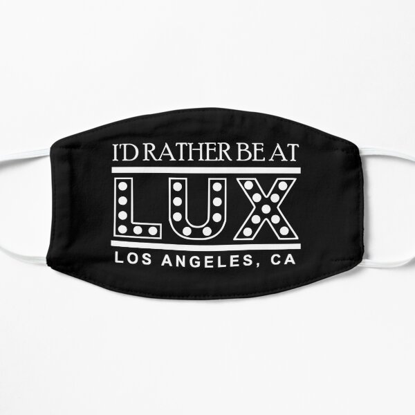 Je préfère être chez Lux - blanc sur noir Masque sans plis