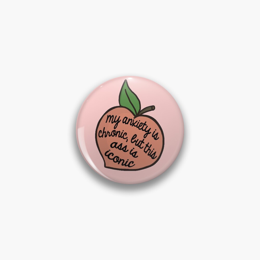 anxiety peach Pin