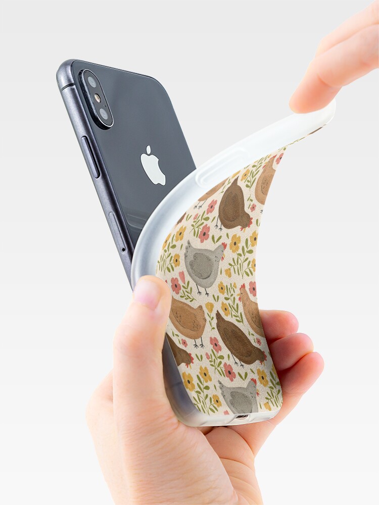 Alternate view of Springtime Chickens iPhone Case