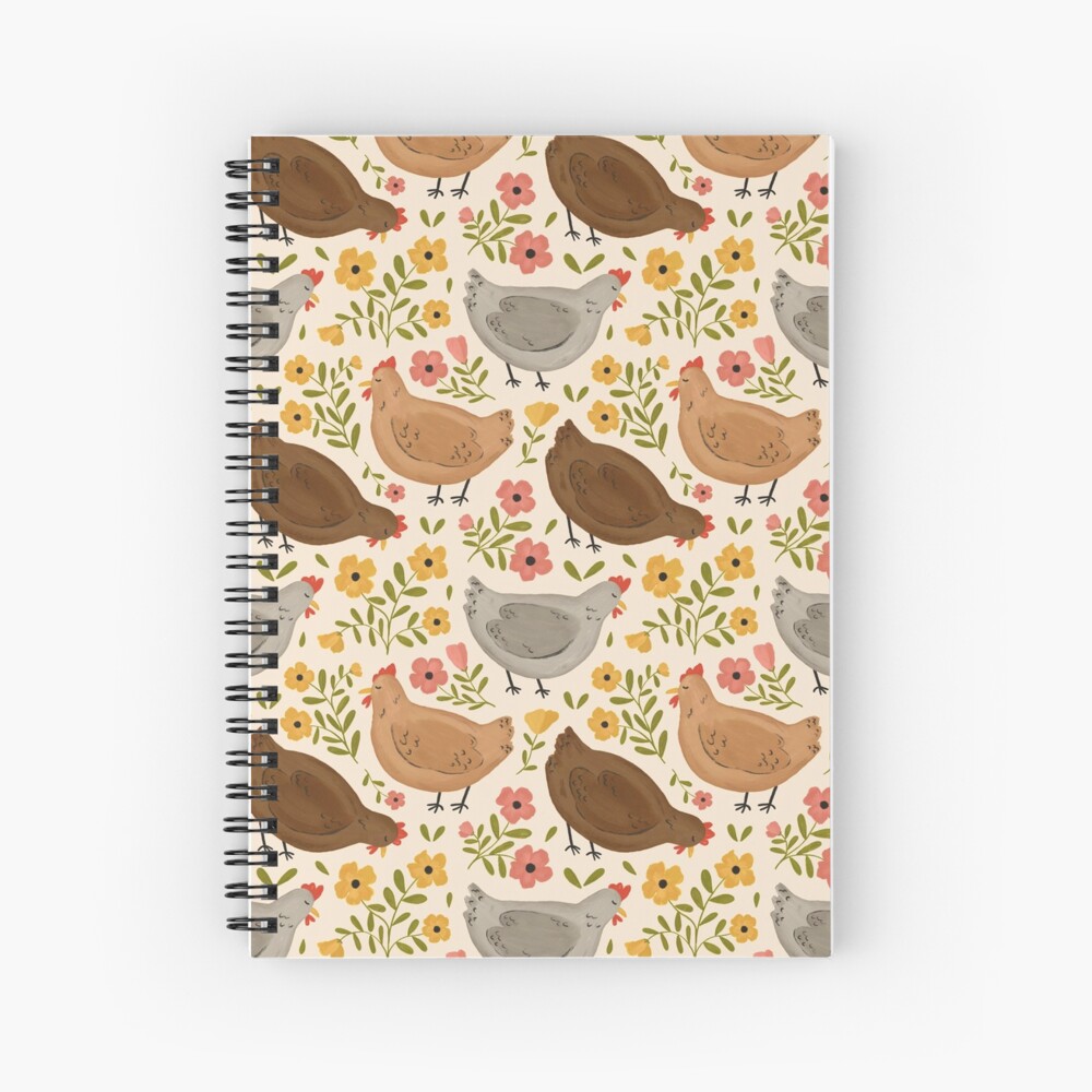 Springtime Chickens Spiral Notebook
