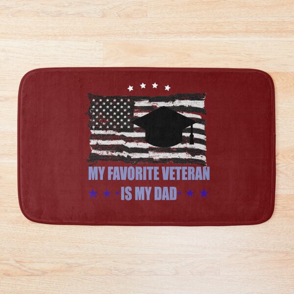 Item preview, My Favorite Veteran is my Dad Flag Color Graduation Hat Graphic Design - Happy July 4th - Best Father Gift Idea - Independence Day  designed and sold by family1ststore.