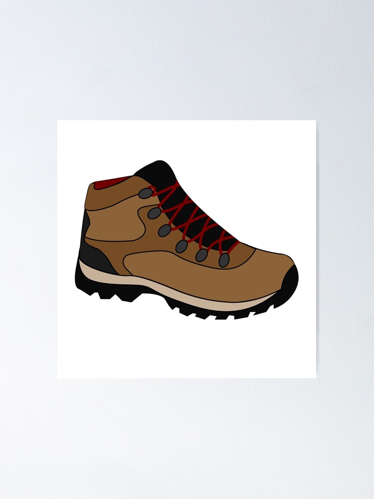 tan hiking boots red laces