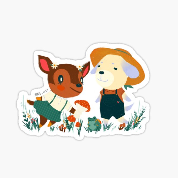 Fauna and Daisy Sticker