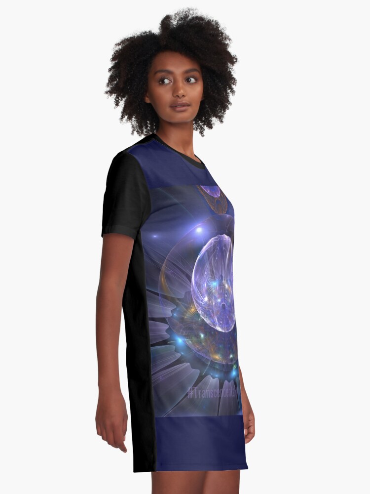 Alternate view of #TranscendentalAttractor Graphic T-Shirt Dress