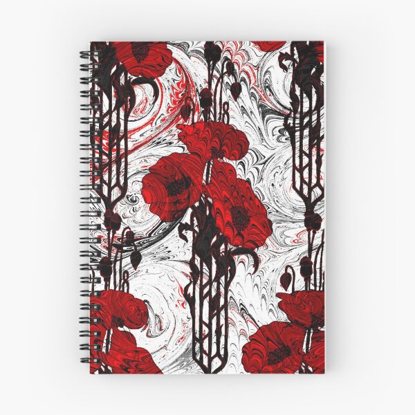 Item preview, Art Nouveau Poppy Dream III, Red, Black and White designed and sold by MeganSteer.
