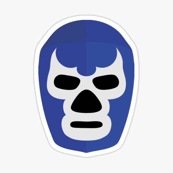 Luchador Demonio Azul Pegatina