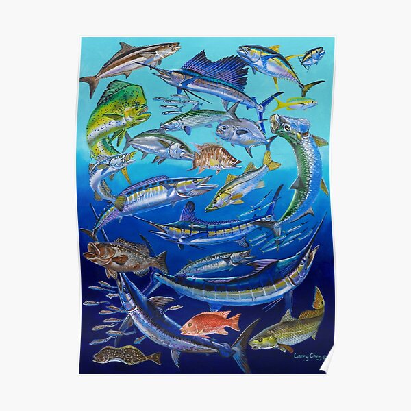 Gamefish Collage Poster