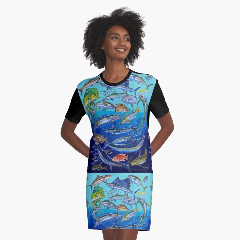 Vista previa del artículo con la obra «Vestido camiseta», diseñado y vendido por Bluemarlin.
