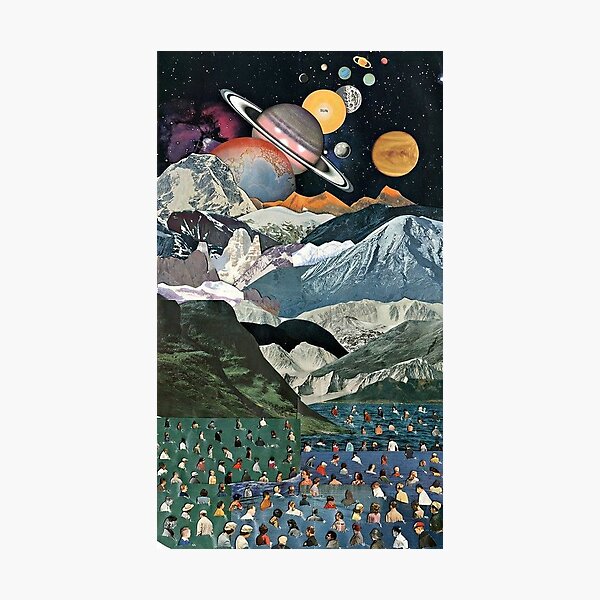 Aperçu de l'œuvre montagnes espace abstrait art esthétique grunge téléphone cas créée et vendue par kaledabean.