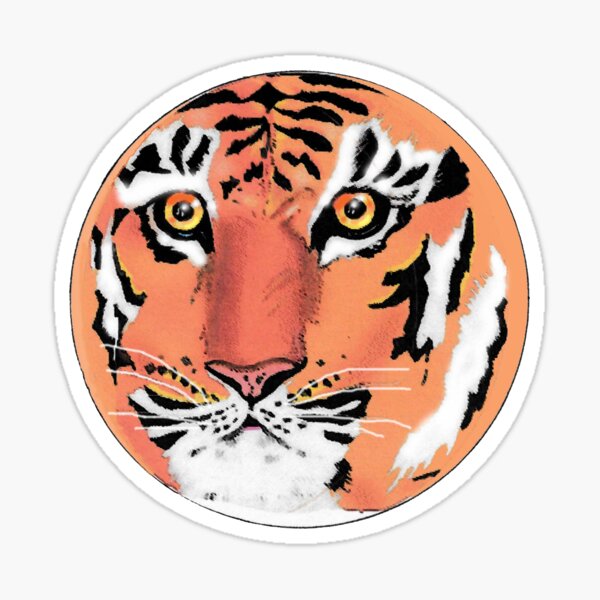 Tiger, Tiger Staring at Me Sticker