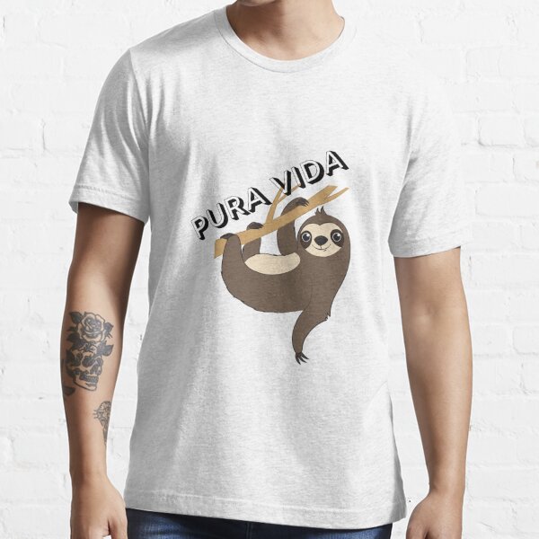 Pura Vida Costa Rica Shirt, Sloth Tshirt, Sleepy' Water Bottle