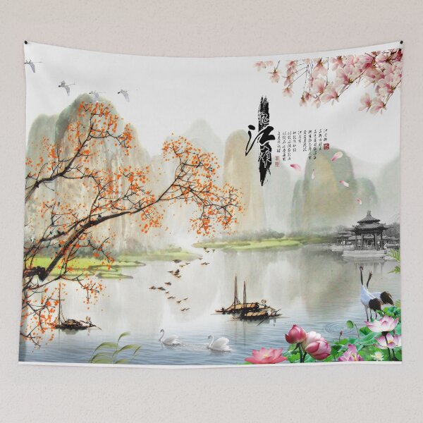 Item preview,  Swans and cranes from ancient China. Ink painting. designed and sold by Kallandra.