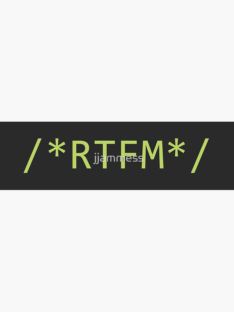 RTFM Text-Based Speech Bubble Bubble-free stickers